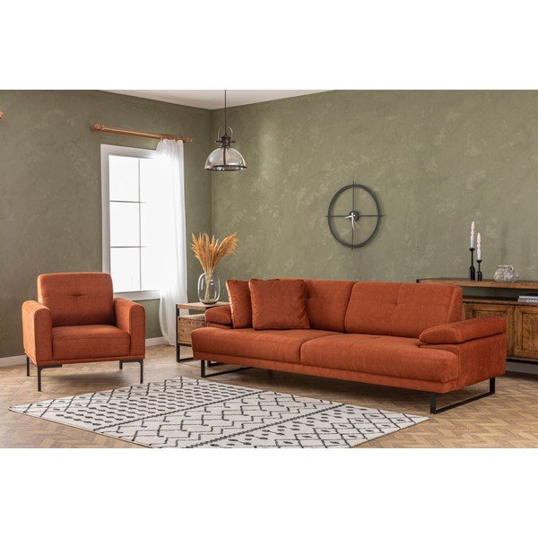 Narancssárga kanapé 239 cm Mustang – Balcab Home-image-2