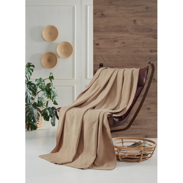 Bézs fleece takaró 130x170 cm Brighton – Mijolnir-image-1