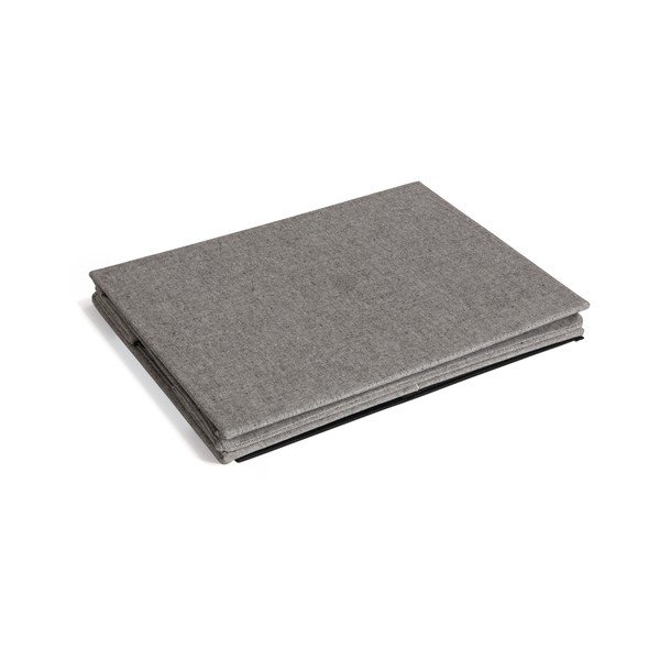 Szürke fedeles textil tárolódoboz 36x46x25 cm Soft Storage Large – Bigso-image-4