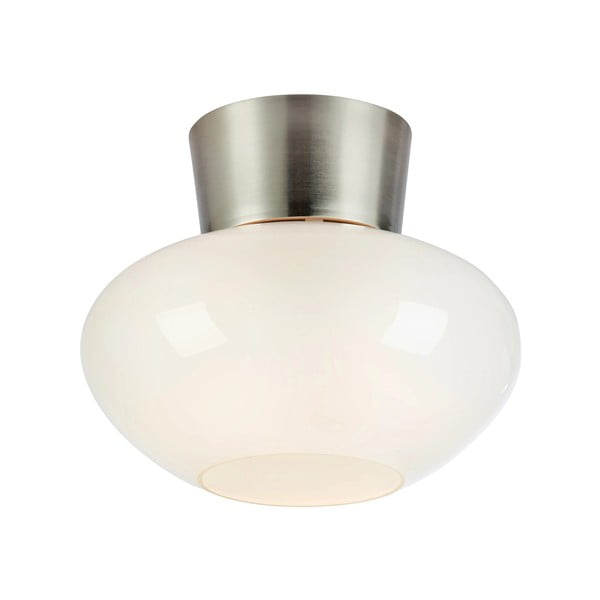 Fehér-ezüstszínű mennyezeti lámpa üveg búrával Malaga – Markslöjd