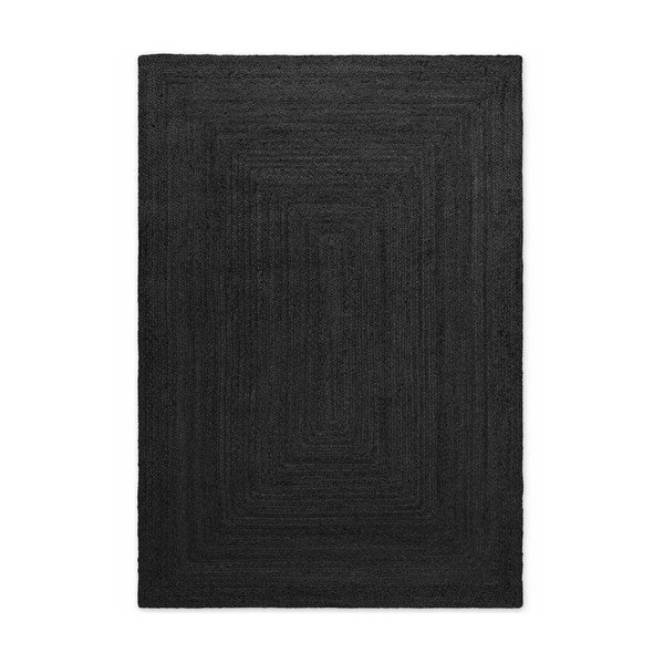 Fekete kétoldalas-kézi szövésű juta szőnyeg 200x300 cm Juno – Hanse Home-image-4