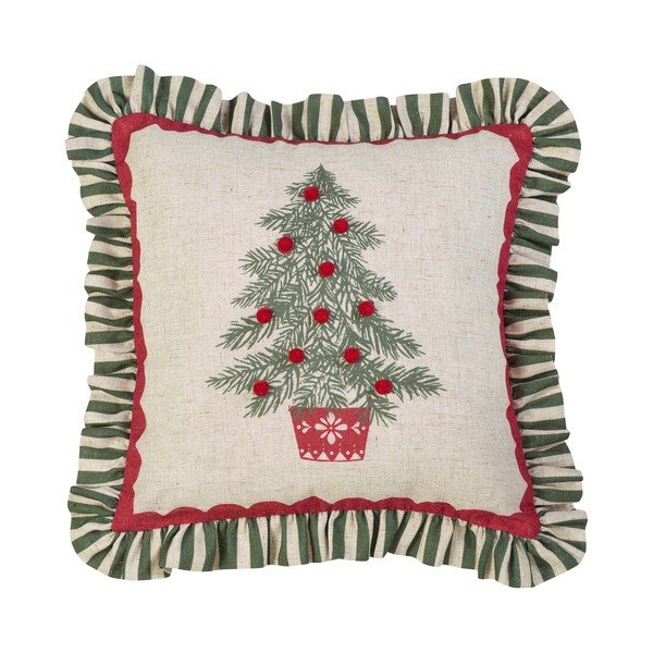 Díszpárna karácsonyi mintával 45x45 cm Frilled Christmas Tree – Catherine Lansfield