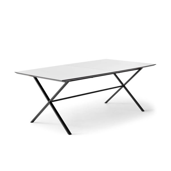 Fehér bővíthető étkezőasztal fehér asztallappal 90x165 cm Meza – Hammel Furniture