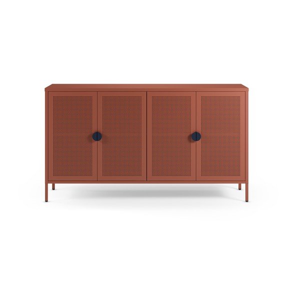 Terrakotta színű fém szekrény 160x90x40 cm Sayla – Marckeric