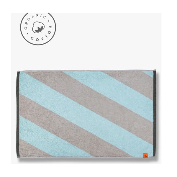 Mentazöld bio pamut fürdőszobai kilépő 50x80 cm Diagonal – Mette Ditmer Denmark-image-2