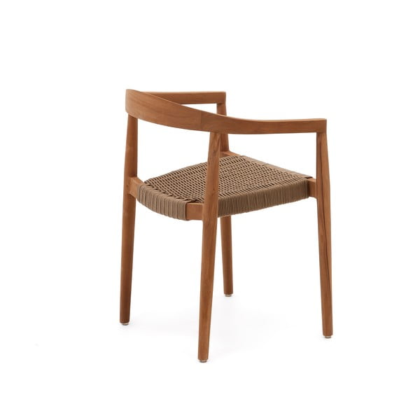 Natúr színű tömörfa kerti szék szett 4 db-os Ydalia – Kave Home-image-3