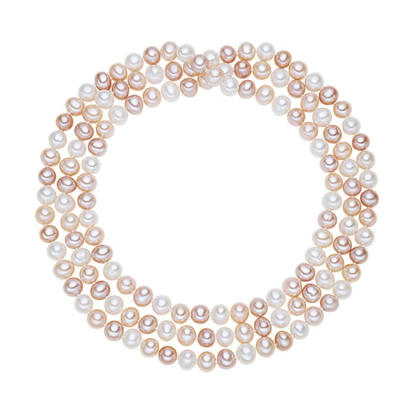Chakra Pearls fehér-rózsaszín gyöngy nyaklánc, 120 cm - The Pacific Pearl Company