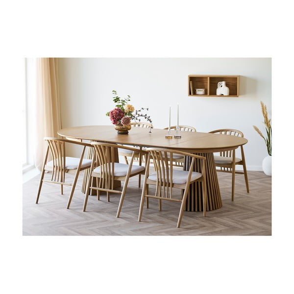 Natúr színű többszintes fali polc tölgyfa dekorral 71 cm Oshawa – House Nordic-image-2