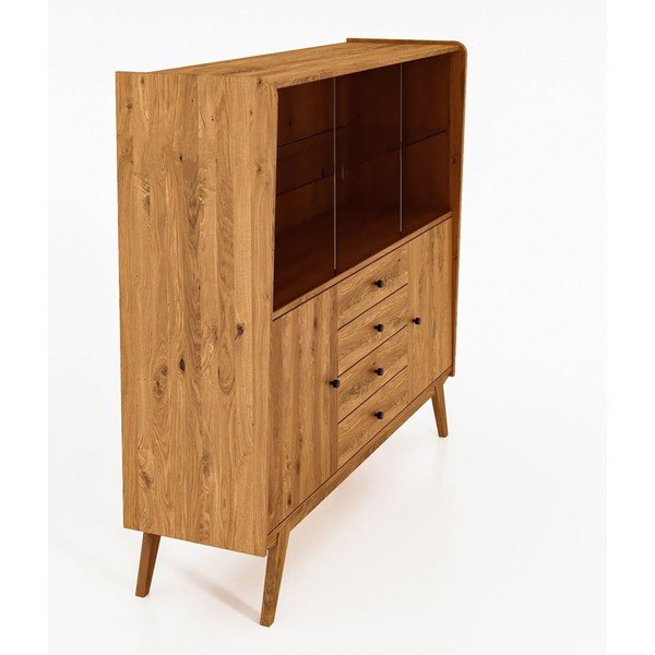 Tölgyfa tálalószekrény 160x154 cm Retro - The Beds-image-3