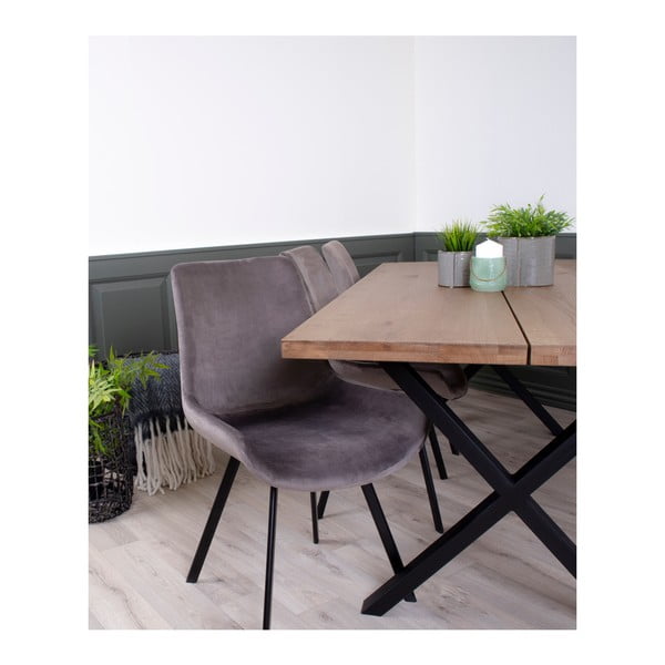 Montpellier Smoked Oiled Oak tölgyfa étkezőasztal, 200 x 95 cm - House Nordic-image-2