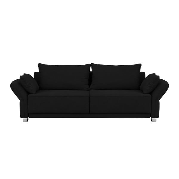 Casiopeia fekete kinyitható kanapé tárolóhellyel, 245 cm - Windsor & Co Sofas