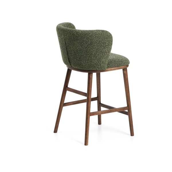 Sötétzöld kárpitozott bárszék (ülésmagasság 65 cm) Ciselia – Kave Home-image-3