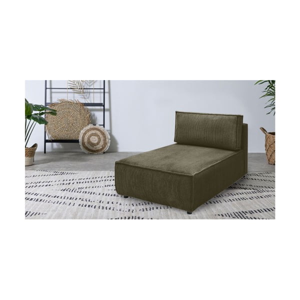 Világoszöld kordbársony kanapé modul (variálható) Nihad modular – Bobochic Paris-image-1