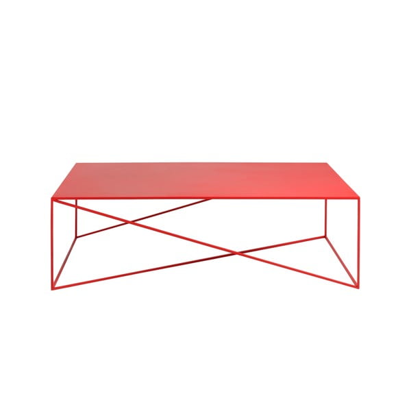 Memo piros dohányzóasztal, szélesség 140 cm - Custom Form