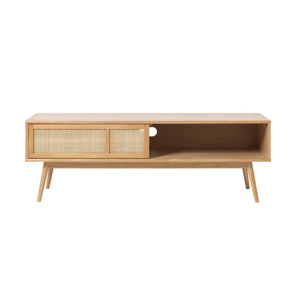 Natúr színű TV-állvány tölgyfa dekorral 150x50 cm Barrali – Unique Furniture