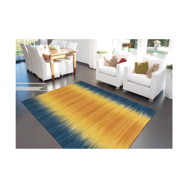 Sunset 8070 kék-sárga kézzel készített szőnyeg, 120 x 180 cm - Arte Espina