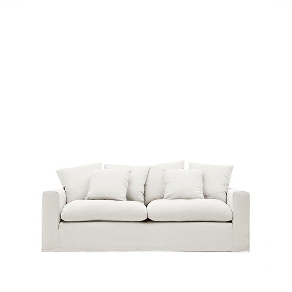Fehér kanapé huzat 240 cm Nora – Kave Home-image-2