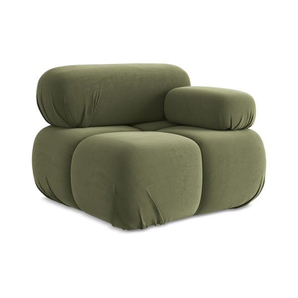 Világoszöld bársony kanapé modul (jobb oldali) Lokua – Makamii-image-1