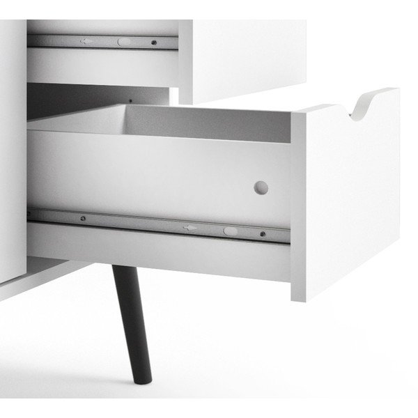 Oslo fekete-fehér komód, 147 x 82 cm - Tvilum-image-1