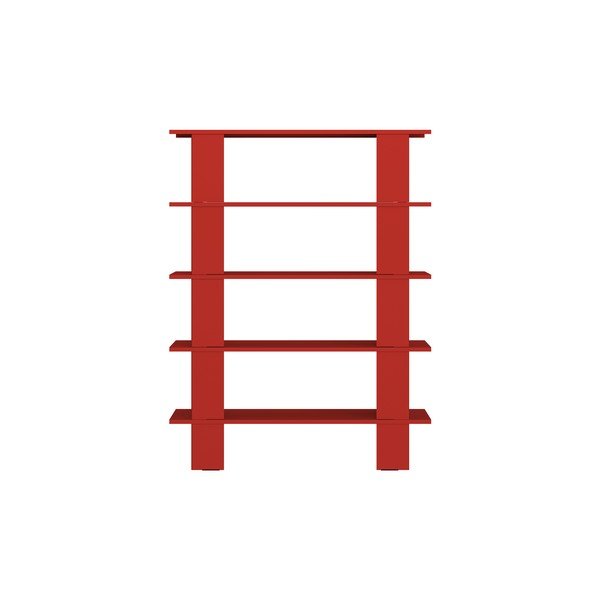 Piros fém könyvespolc 120x156x37 cm Hes – noo.ma-image-3
