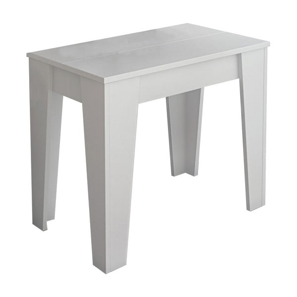 Charlie 6 részes bővíthető fehér asztal fából, 75 x 90 x 50 cm - Tomasucci