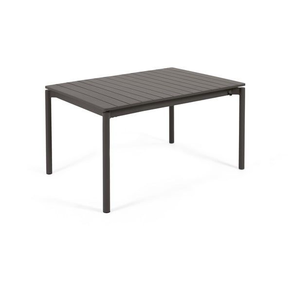 Zaltana fekete alumínium kerti asztal, 140 x 90 cm - Kave Home