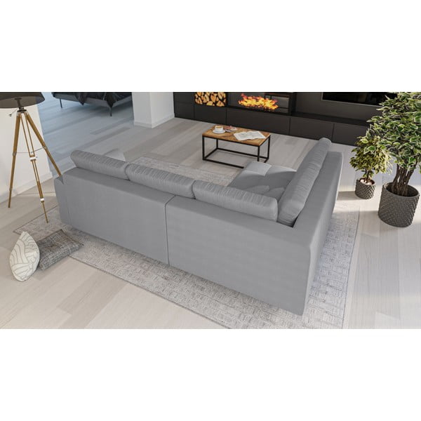 Szürke sarokkanapé (bal oldali) Ariella – Ropez-image-3