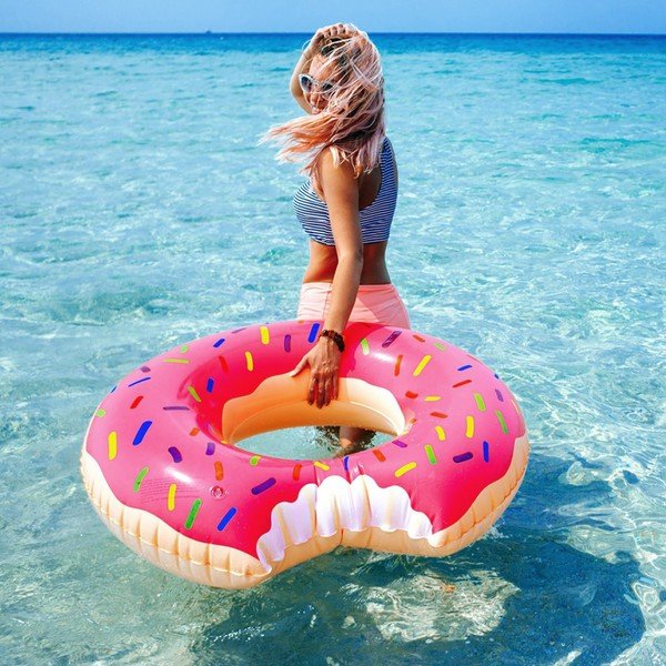 Pink Donut felfújható úszógumi - InnovaGoods-image-1