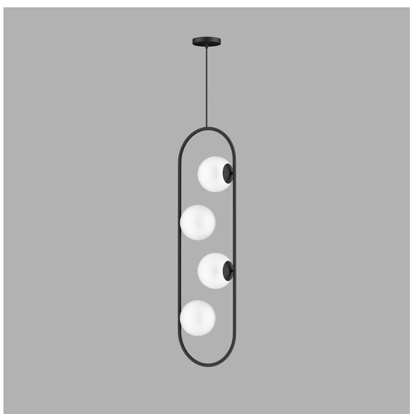 Fekete függőlámpa üveg búrával Club – Squid Lighting