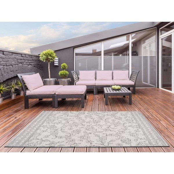 Weave Floral szürke kültéri szőnyeg, 155 x 230 cm - Universal-image-1