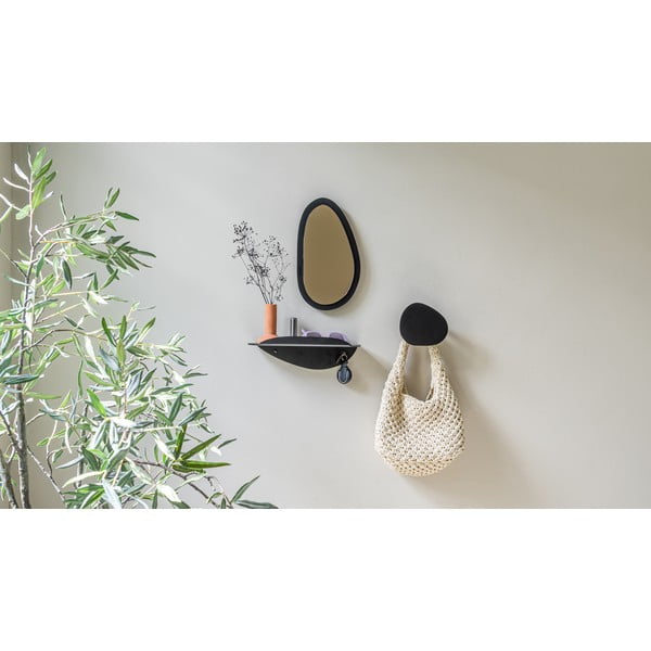 Fekete fém fali fogas 15 cm Mani – Spinder Design-image-3