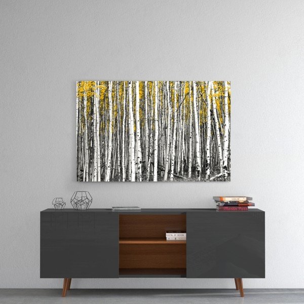 Yellow Forest üvegkép, 110 x 70 cm - Insigne-image-1