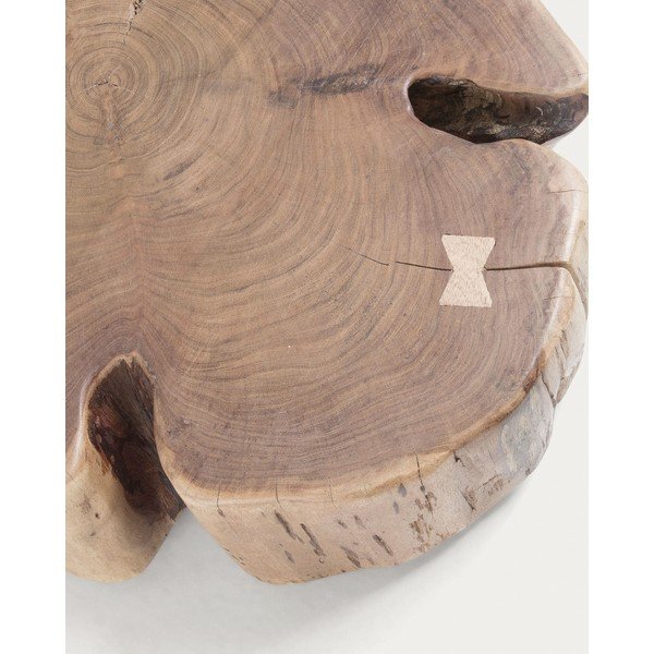 Natúr színű akácfa kerek dohányzóasztal 60x65 cm Essi – Kave Home-image-1