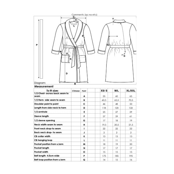 Rózsaszín pamut fürdőköpeny XL/XXL Terry – HIP-image-1