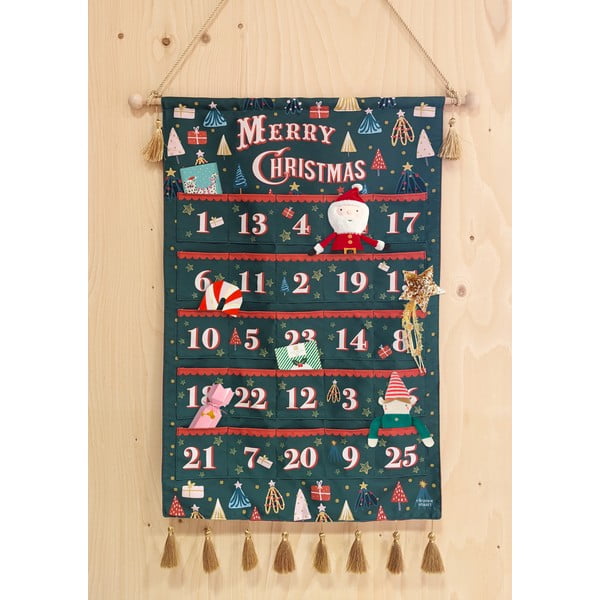Pamut fali adventi naptár, 52 x 88 cm - eleanor stuart-image-1