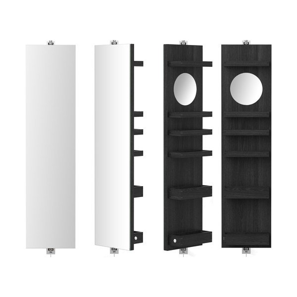 Cosmos Dark elfordítható tükör tárolóhellyel, magasság 114 cm - Wireworks-image-1