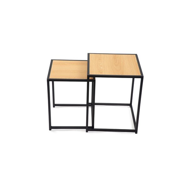 Tárolóasztal szett tölgyfa dekorral 2 db-os  38x38 cm Noah – Bonami Essentials-image-2