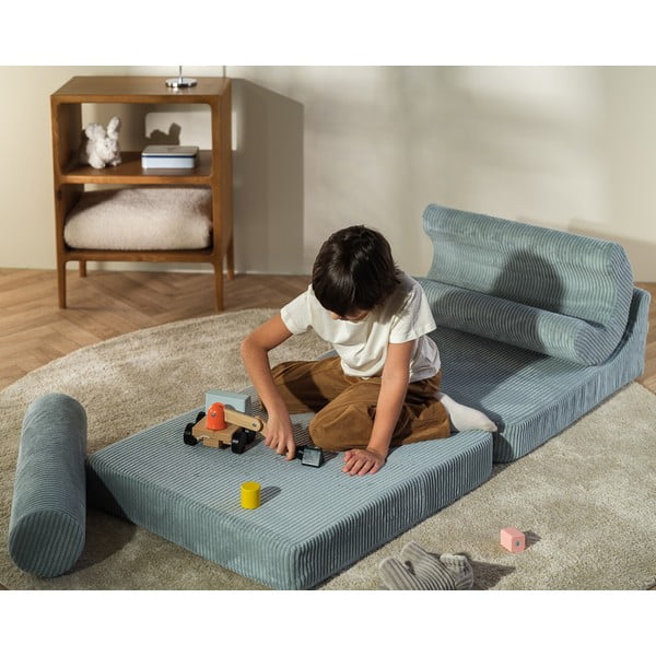 Mentazöld kordbársony gyerek fotel Flipster – Wigiwama-image-1