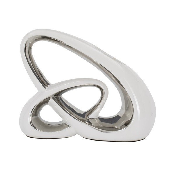 Bling fehér-ezüst kerámia váza - Mauro Ferretti-image-4