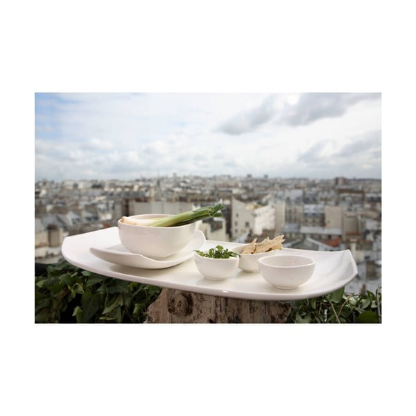 Urban Nature fehér szögletes porcelán tányér, 50 x 25 cm - Villeroy & Boch-image-1