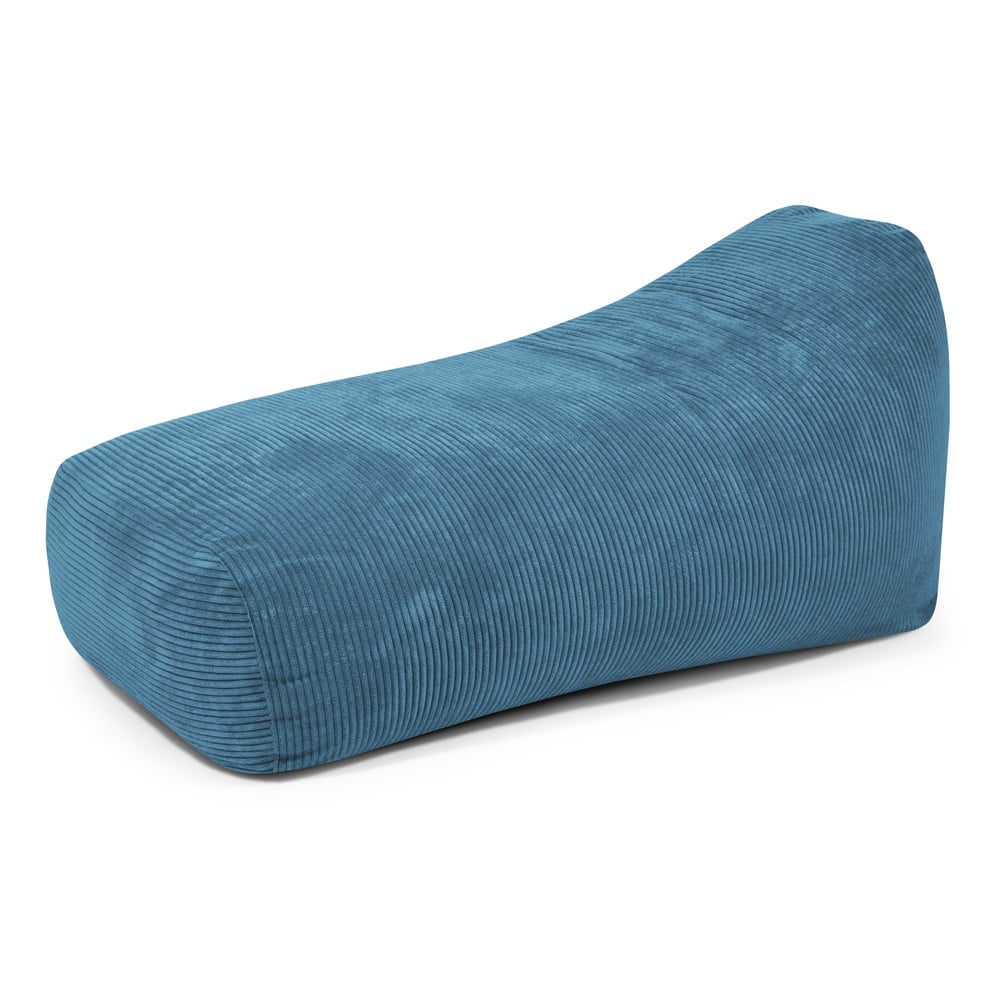 Kék kordbársony babzsákfotel Snug Long 140  SLOWDOWN
