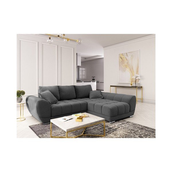 Cloudlet sötétszürke kinyitható sarokkanapé, jobb oldali - Windsor & Co Sofas-image-3