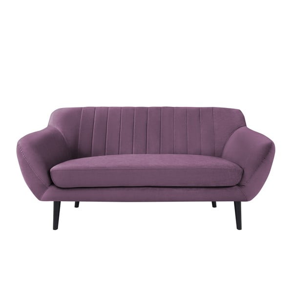 Toscane lila 2 személyes kanapé, fekete lábak - Mazzini Sofas