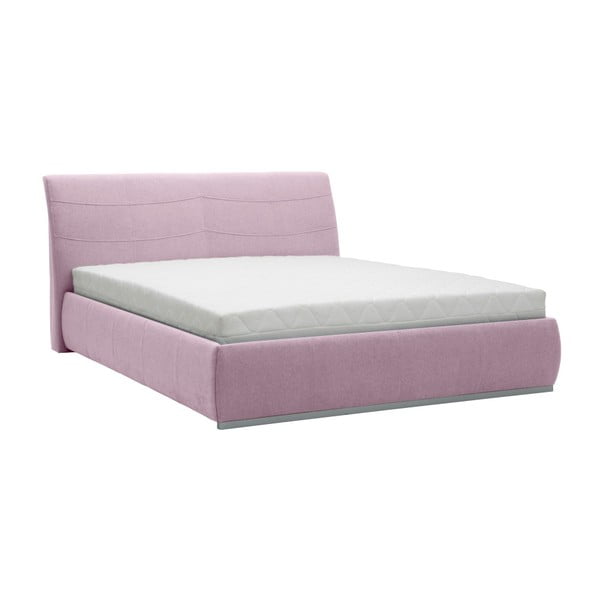 Luna világos rózsaszín kétszemélyes ágy, 160 x 200 cm - Mazzini Beds