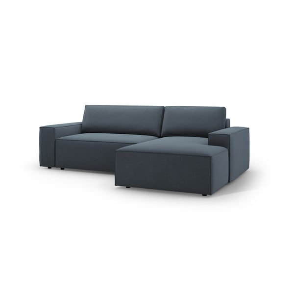 Kék kinyitható sarokkanapé (jobb oldali) Jodie – Micadoni Home-image-2