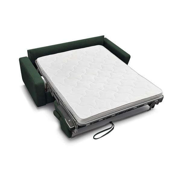 Sötétzöld kinyitható kanapé 195 cm Monaco – Bobochic Paris-image-4