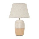 Krémszínű kerámia asztali lámpa textil búrával (magasság 44 cm) Japandi – Mauro Ferretti