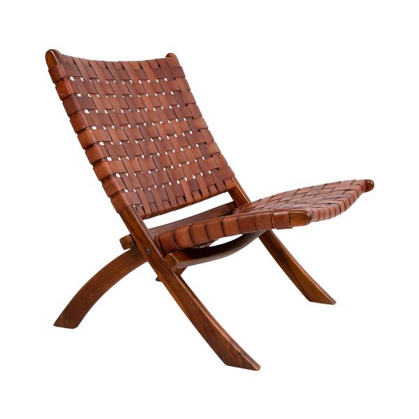 Montana összecsukható szék teakfából és bőrből - House Nordic-image-2