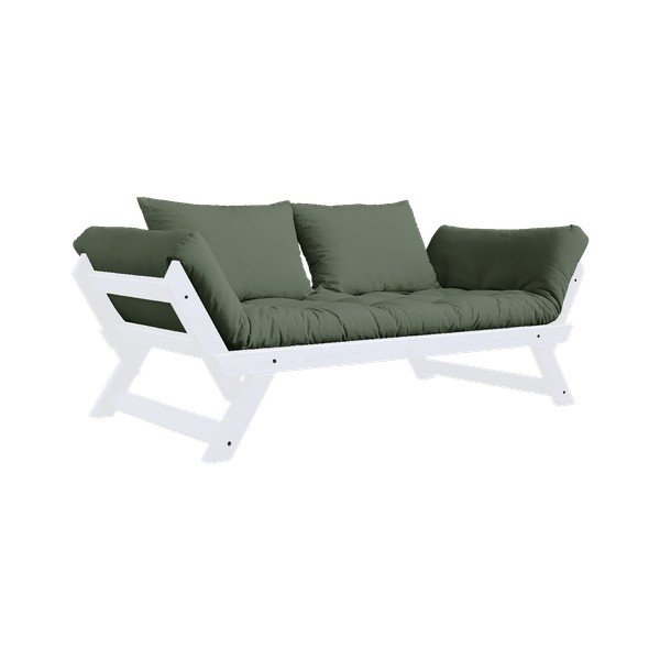 Bebop White/Olive Green zöld kinyitható kanapé - Karup Design-image-3