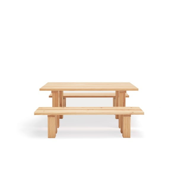 Étkezőasztal borovi fenyő asztallappal 100x180 cm Banda – Teulat-image-2